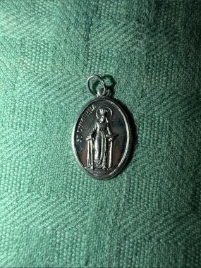 St. Dymphna Pray For Us Medal Italy Lightweight Aluminum 1”